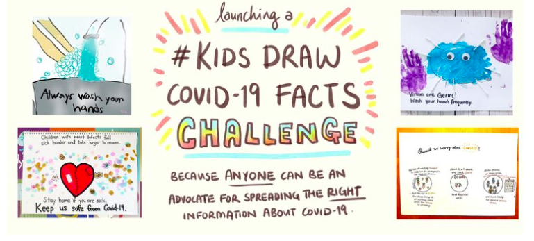 Kids drawing challenge call on COVID-19 facts