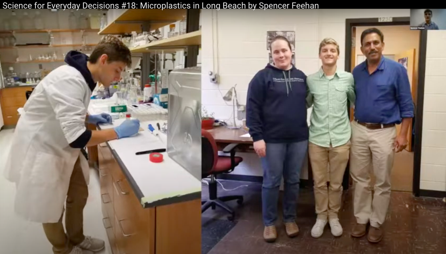 Spencer Feehan conducting summer research in a lab