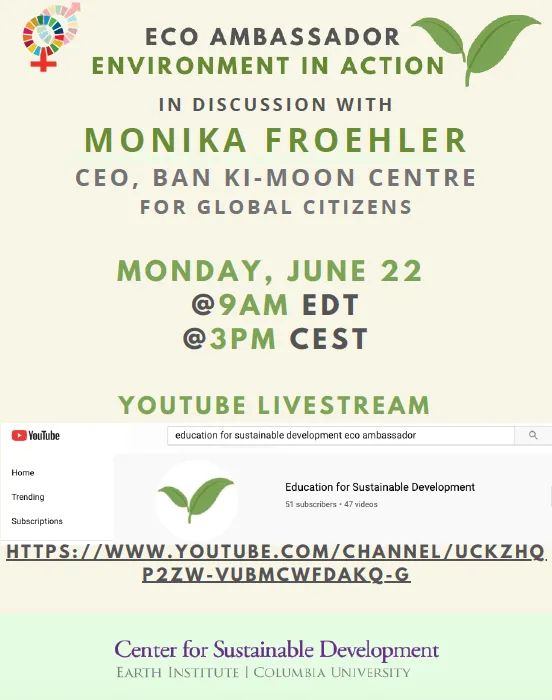 Poster for event for Conversation with Monika Froehler