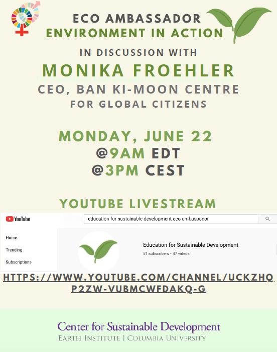 Poster for event for Conversation with Monika Froehler