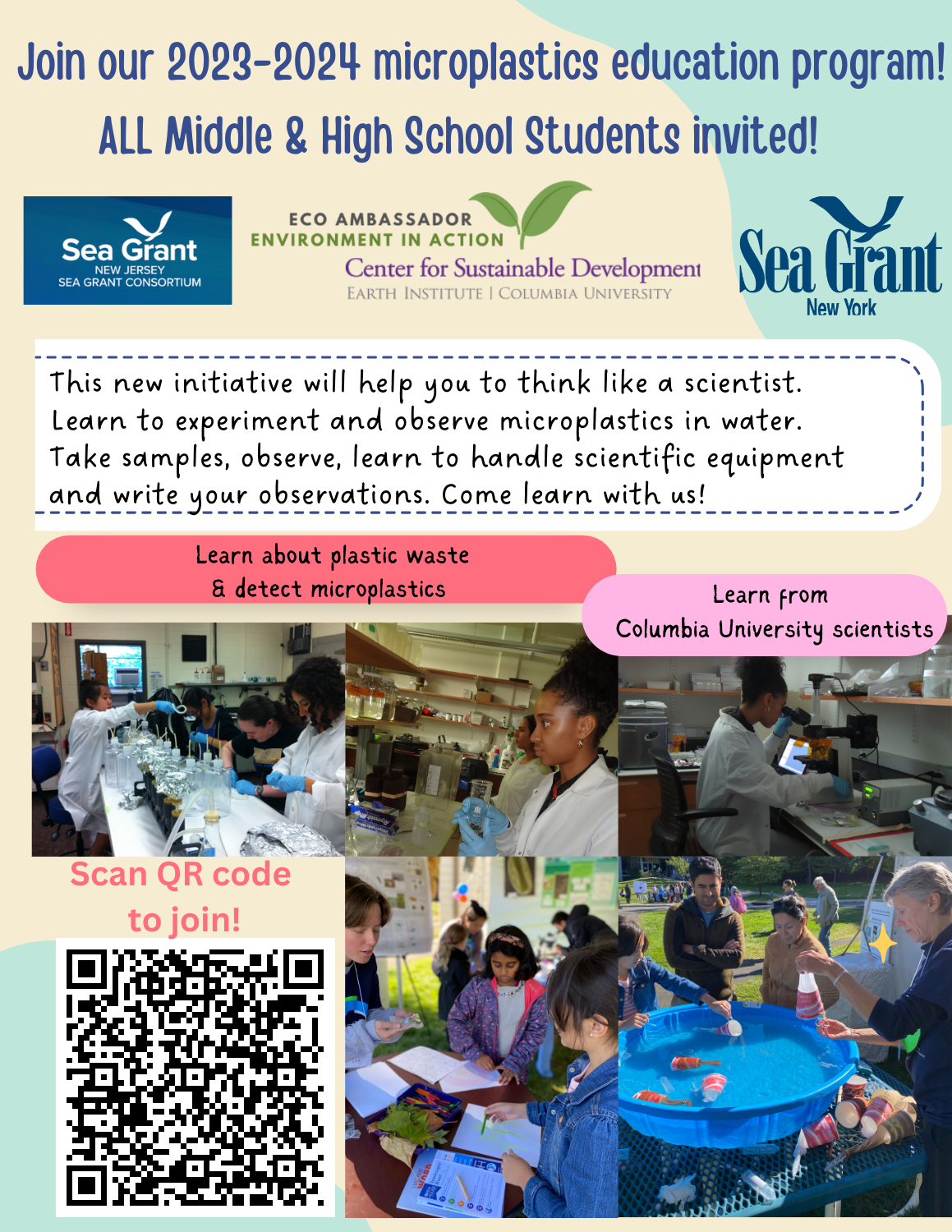 Poster with QR code to registration form